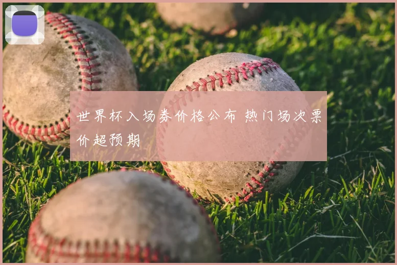 世界杯入场券价格公布 热门场次票价超预期